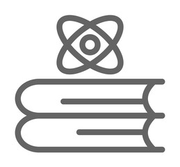 Poster - Book, atom icon illustration on transparent background