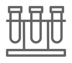 Poster - Test, flasks icon illustration on transparent background