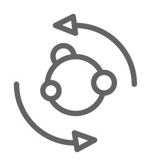 Poster - Metabolism, symbiosis icon illustration on transparent background
