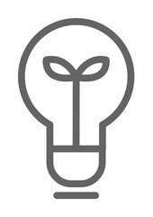 Poster - Light bulb, plant icon illustration on transparent background
