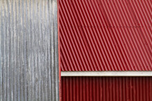 Corrugated Metal Walls In Grey And Red At The Stromness Whaling Station, South Georgia Island; South Georgia Island