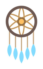 Poster - Dreamcatcher color icon illustration on transparent background