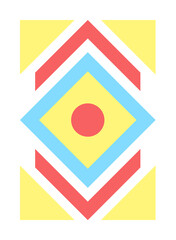 Poster - Abstract color icon illustration on transparent background