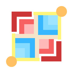Poster - Abstract color icon illustration on transparent background