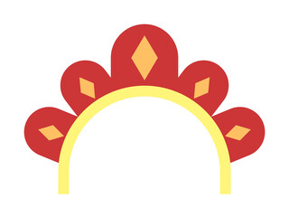 Poster - Crown color icon illustration on transparent background
