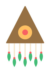Poster - Dreamcatcher color icon illustration on transparent background