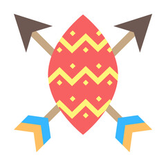 Poster - Shield color icon illustration on transparent background