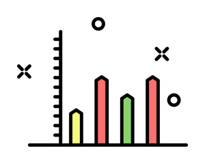 Poster - diagram colored icon illustration on transparent background