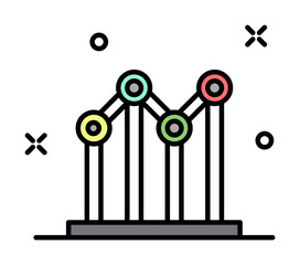 Poster - diagram colored icon illustration on transparent background