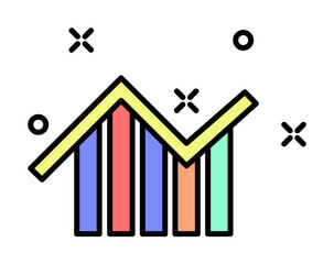Poster - diagram colored icon illustration on transparent background