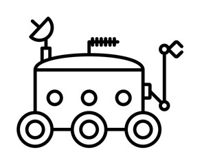 Poster - moon-rover icon illustration on transparent background