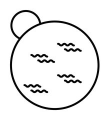 Poster - planets icon illustration on transparent background