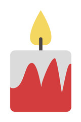 Poster - Candles Christmas 2 colored line icon illustration on transparent background