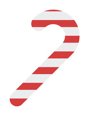 Poster - Candy cane 2 colored line icon illustration on transparent background