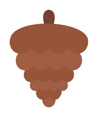 Poster - Christmas walnut 2 colored line icon illustration on transparent background