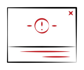 Poster - browsert alert message icon illustration on transparent background