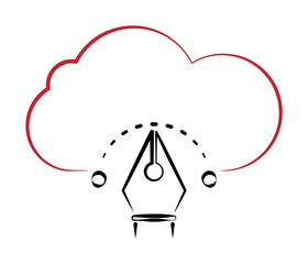 Poster - Creative cloud icon illustration on transparent background