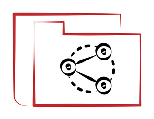 Poster - File sharing icon illustration on transparent background