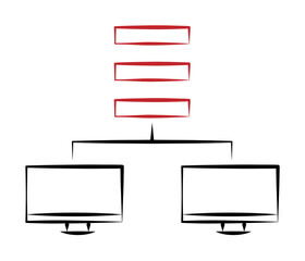 Poster - Database icon illustration on transparent background