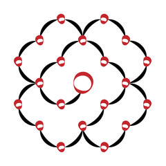 Poster - Global connection icon illustration on transparent background