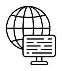 Poster - Internet, communication icon illustration on transparent background