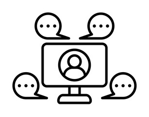 Poster - Network, communication icon illustration on transparent background
