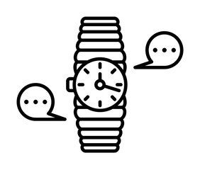 Poster - Watch, communication icon illustration on transparent background