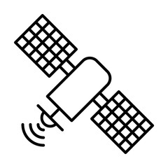 Poster - Satellite, communication icon illustration on transparent background