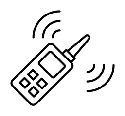 Poster - Walkie Talkie, communication icon illustration on transparent background