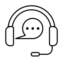 Poster - Call-center, communication icon illustration on transparent background