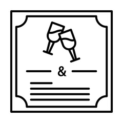 Poster - Invitation, communication icon illustration on transparent background