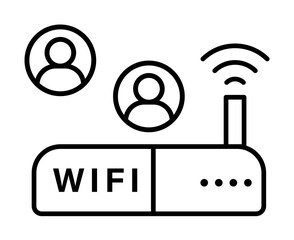 Poster - Wifi, communication icon illustration on transparent background