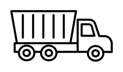 Poster - dam truck icon illustration on transparent background