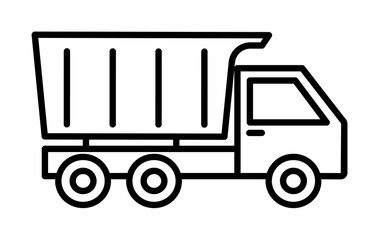 Poster - dam truck icon illustration on transparent background