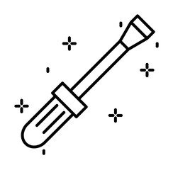 Poster - Construction, screwdriver icon illustration on transparent background