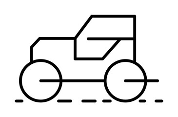 Poster - asphalt stacker outline icon illustration on transparent background