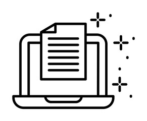 Poster - Notebook file icon illustration on transparent background