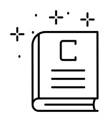 Poster - Book copywriting icon illustration on transparent background