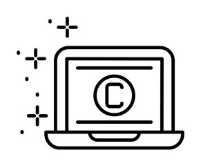 Poster - Notebook copywriting icon illustration on transparent background
