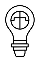 Poster - idea, technology, creativity icon illustration on transparent background