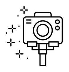 Poster - Diving action camera icon illustration on transparent background