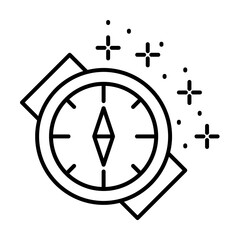 Poster - Diving compass icon illustration on transparent background