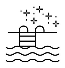 Poster - Diving pool icon illustration on transparent background