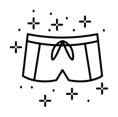 Poster - Diving swimsuit icon illustration on transparent background