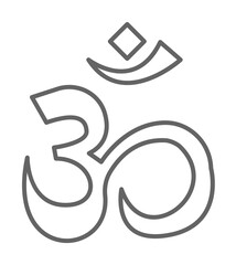 Poster - Diwali, om, Hinduism icon illustration on transparent background