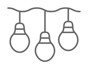 Poster - Diwali, lights, bulb icon illustration on transparent background