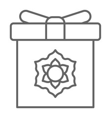 Poster - gift box icon illustration on transparent background