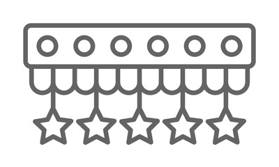 Poster - Diwali, garland, decoration icon illustration on transparent background