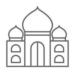 Poster - Diwali, temple, Hindu icon illustration on transparent background