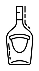 Poster - bottle of alcohol dusk icon illustration on transparent background
